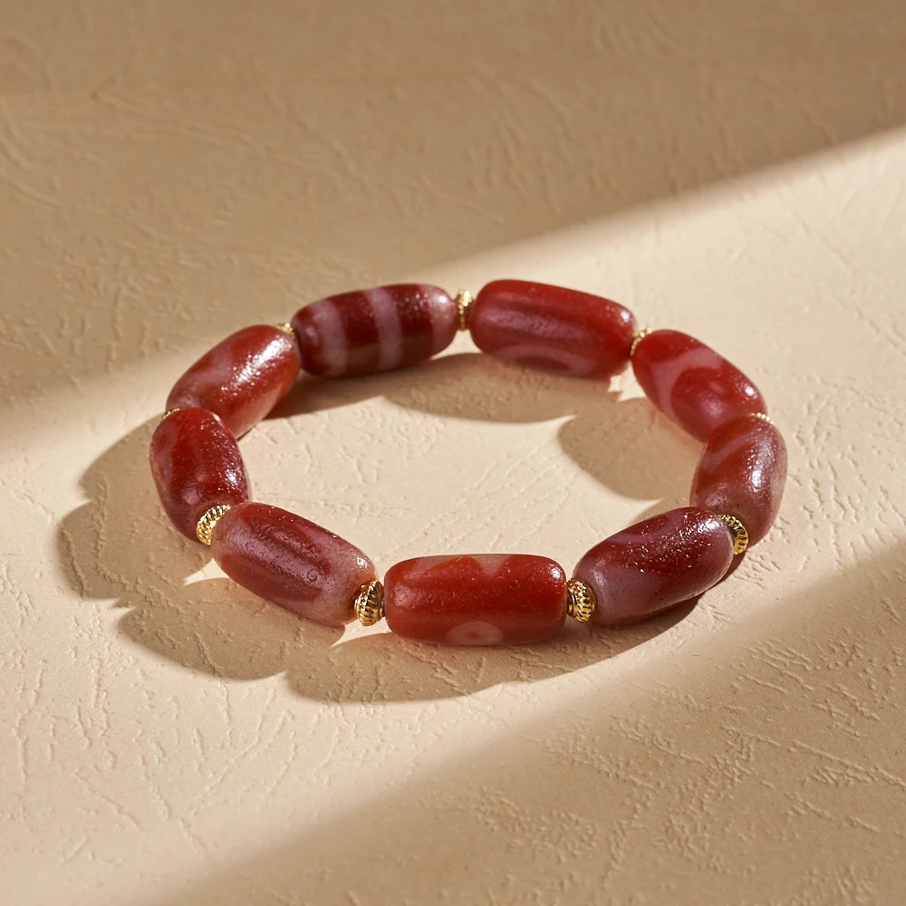 云丹拉姆丨红肉多宝天珠手串多样性发其一