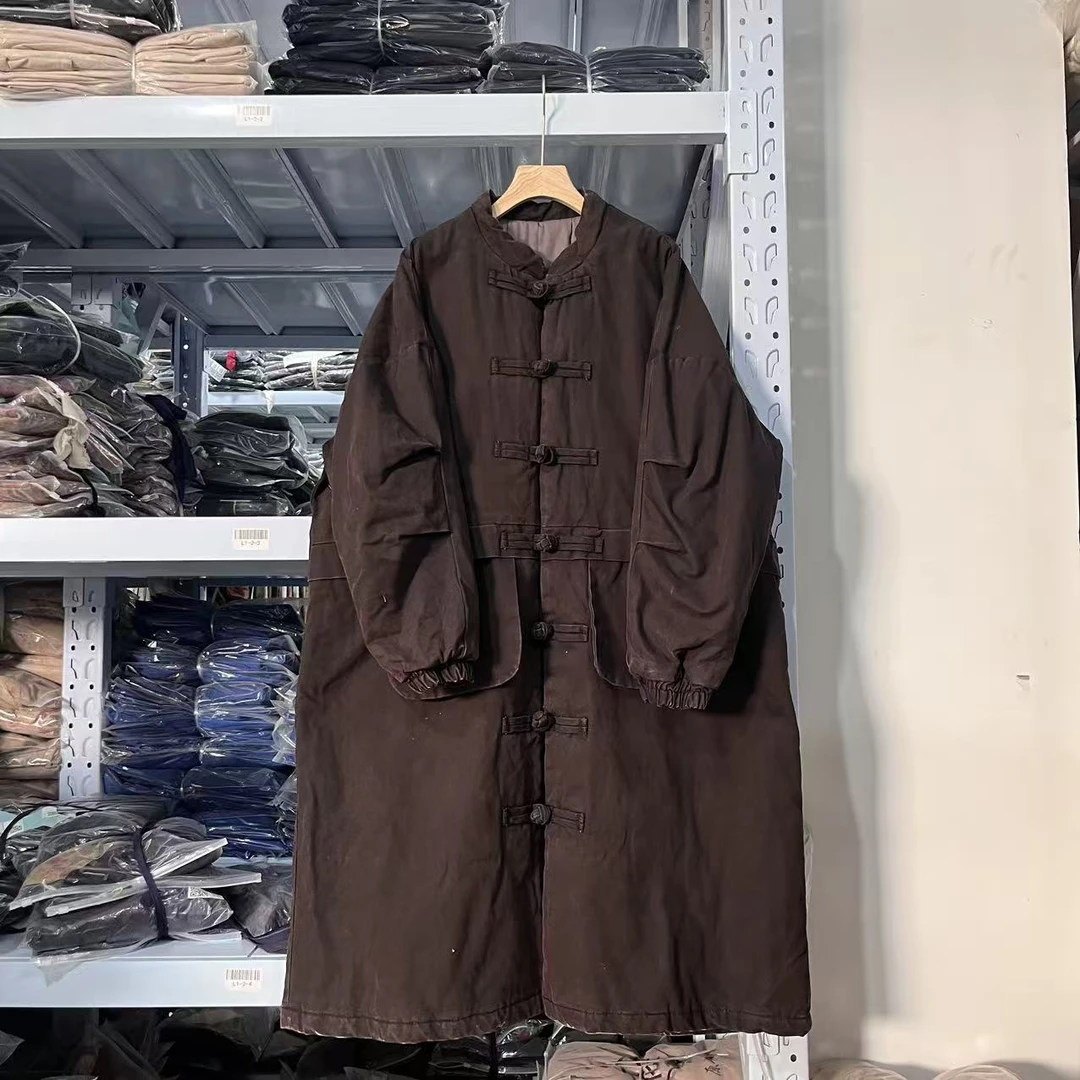 花璟与麻原创设计款纯色夹棉加厚外套（衣长106胸围140）