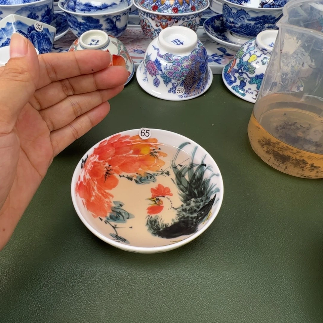 景德镇纯手工纯手绘茶具木木65