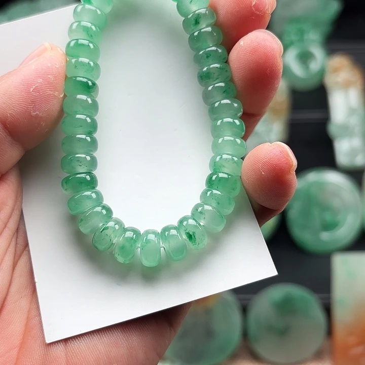 石英质玉（非洲翠）未镶嵌手串