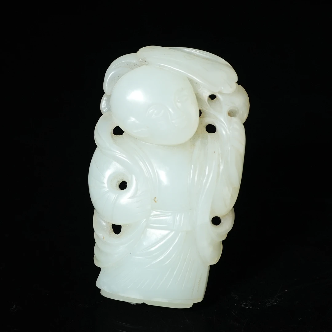 清代和田玉童子【华豫之门】ALF2412181025