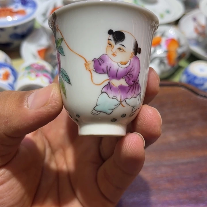 纯手绘精品盖碗杯