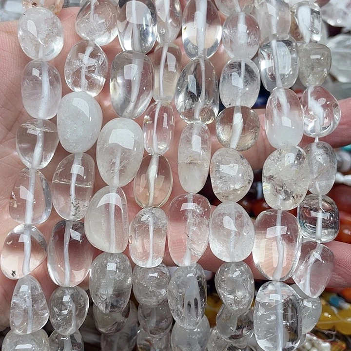 玛瑙/玉髓珠宝半成品未镶嵌一条12x17mm白水晶随行