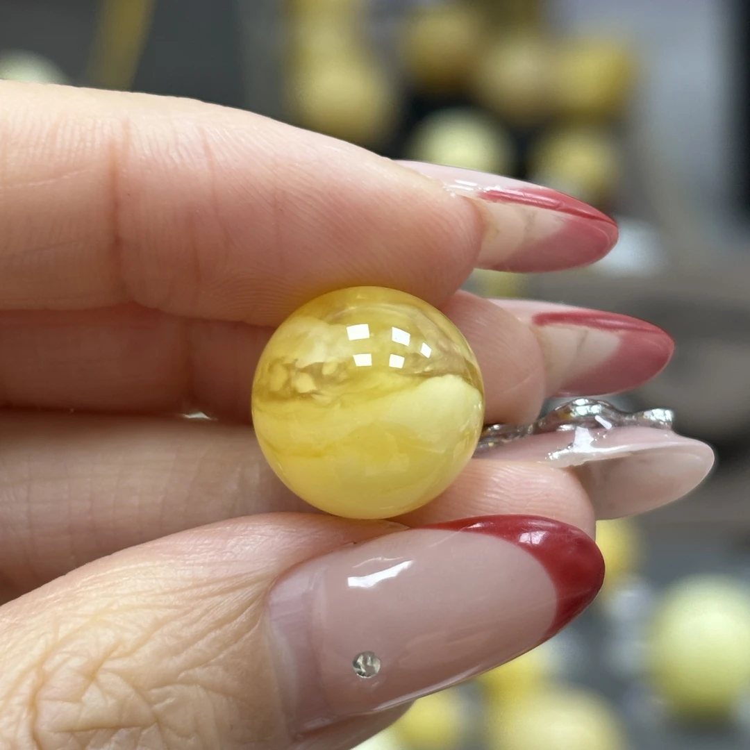 14.2mm微瑕· 小妖珠宝天然原矿琥珀蜜蜡