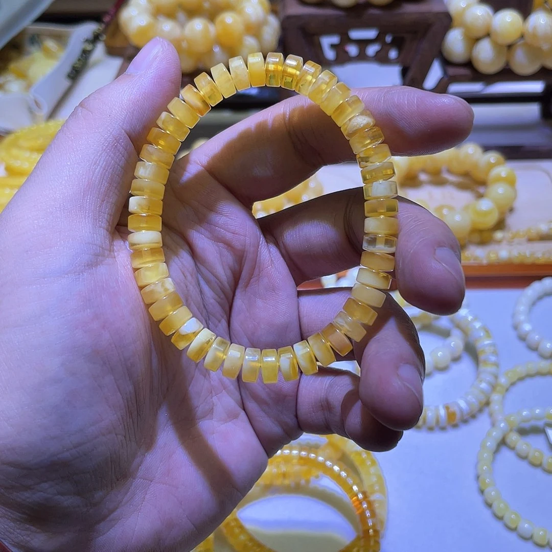 蜜蜡手串未镶嵌8mmm药片