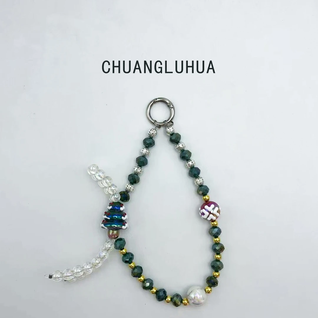 纯手工珠绳手机链包包挂饰DIY女生时尚可爱创意挂件挂件通用