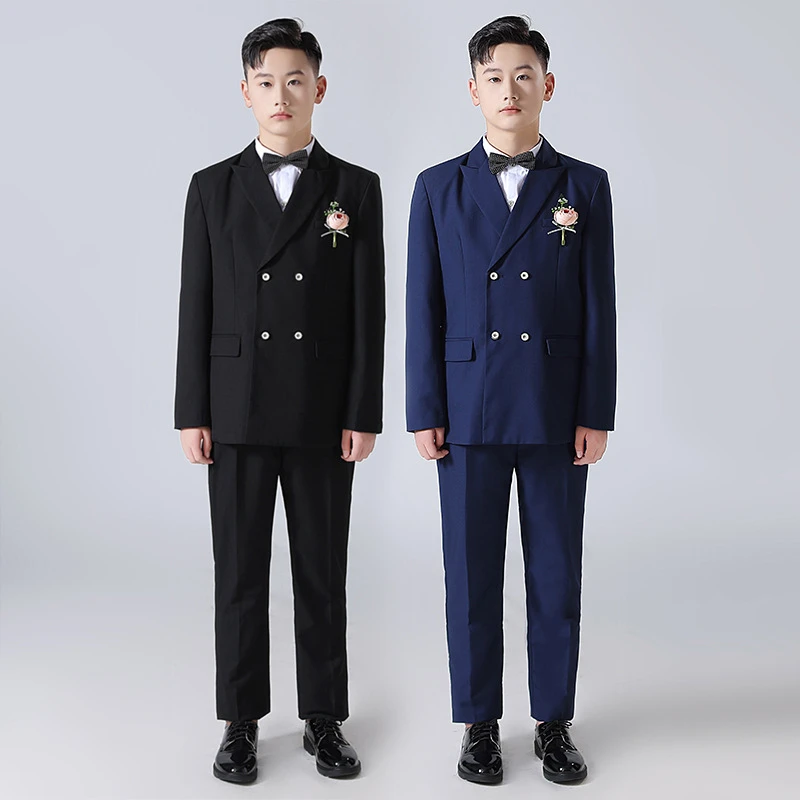 胖童西装男童加肥加大码西服大童男款主持人演讲合唱钢琴演出礼服