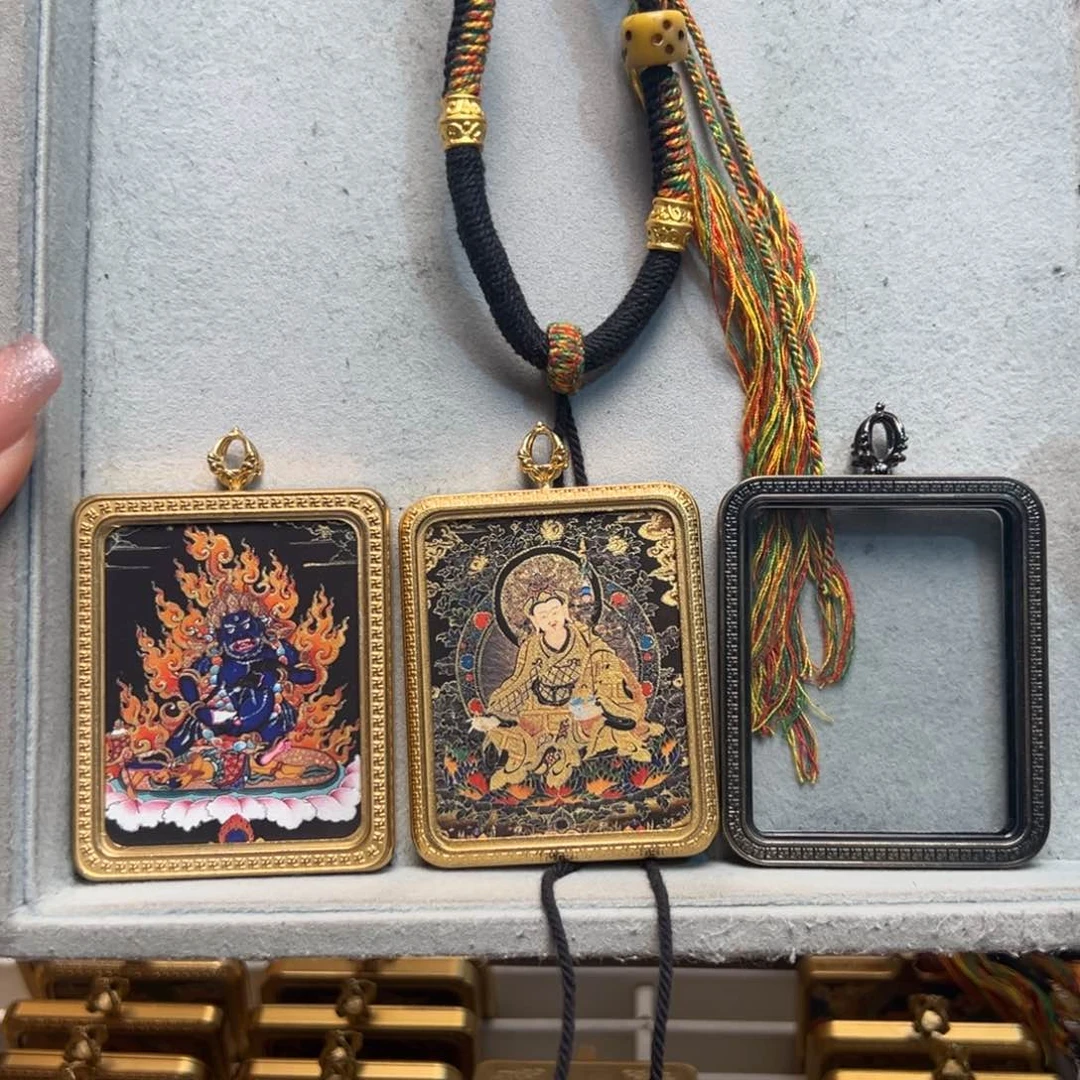 吊坠O*双面 黑老爷 ➕ 莲花生 8号绳