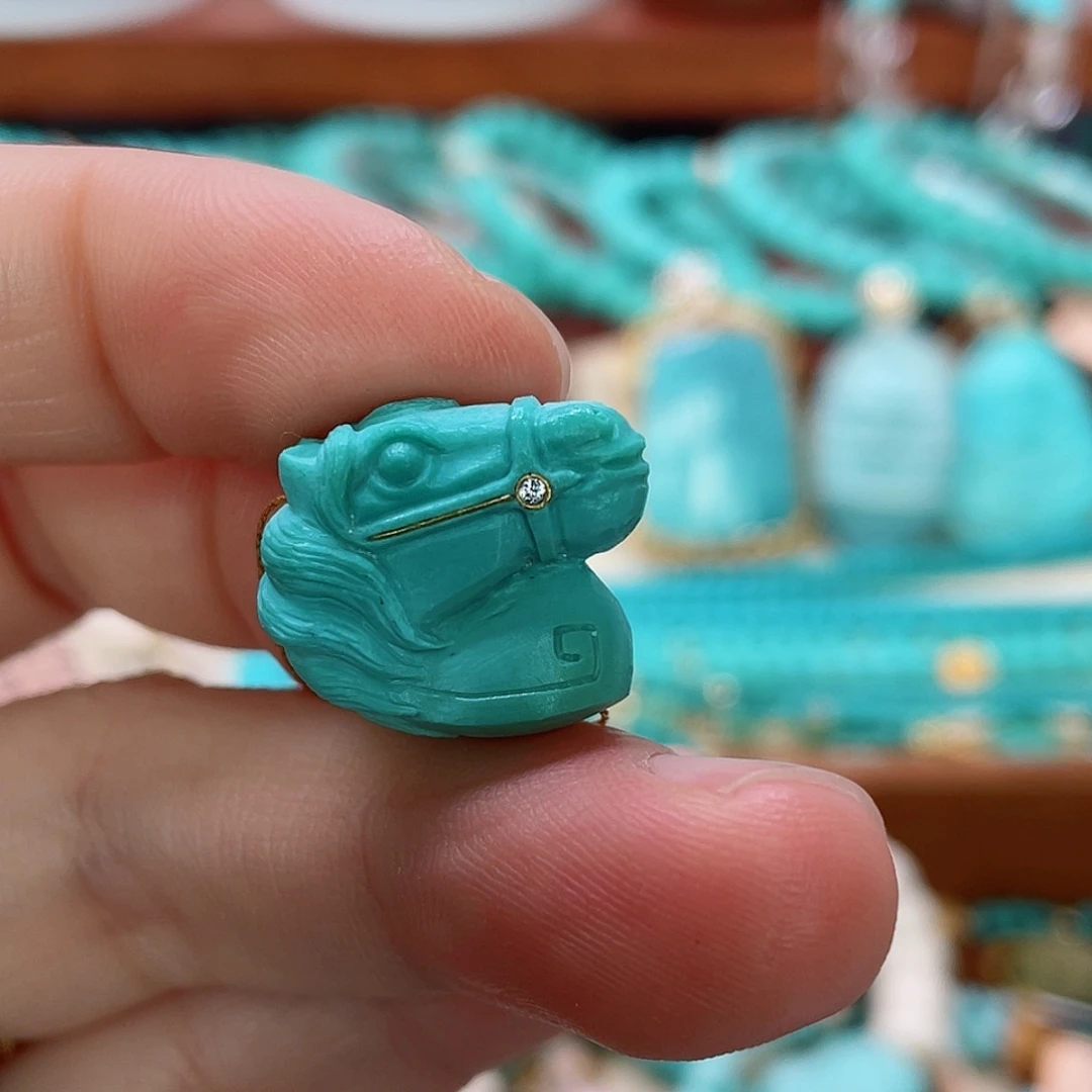 未镶嵌绿松石珠宝半成品