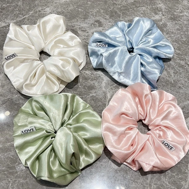 高级丝滑缎面love大肠发圈J1031