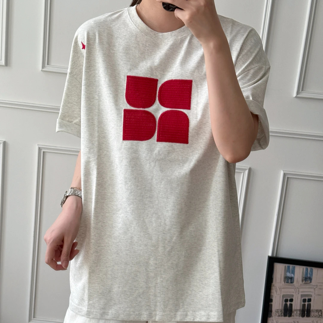 UFZ夏季防晒凉感速干重磅刺绣国潮短袖男女同款宽松C0359