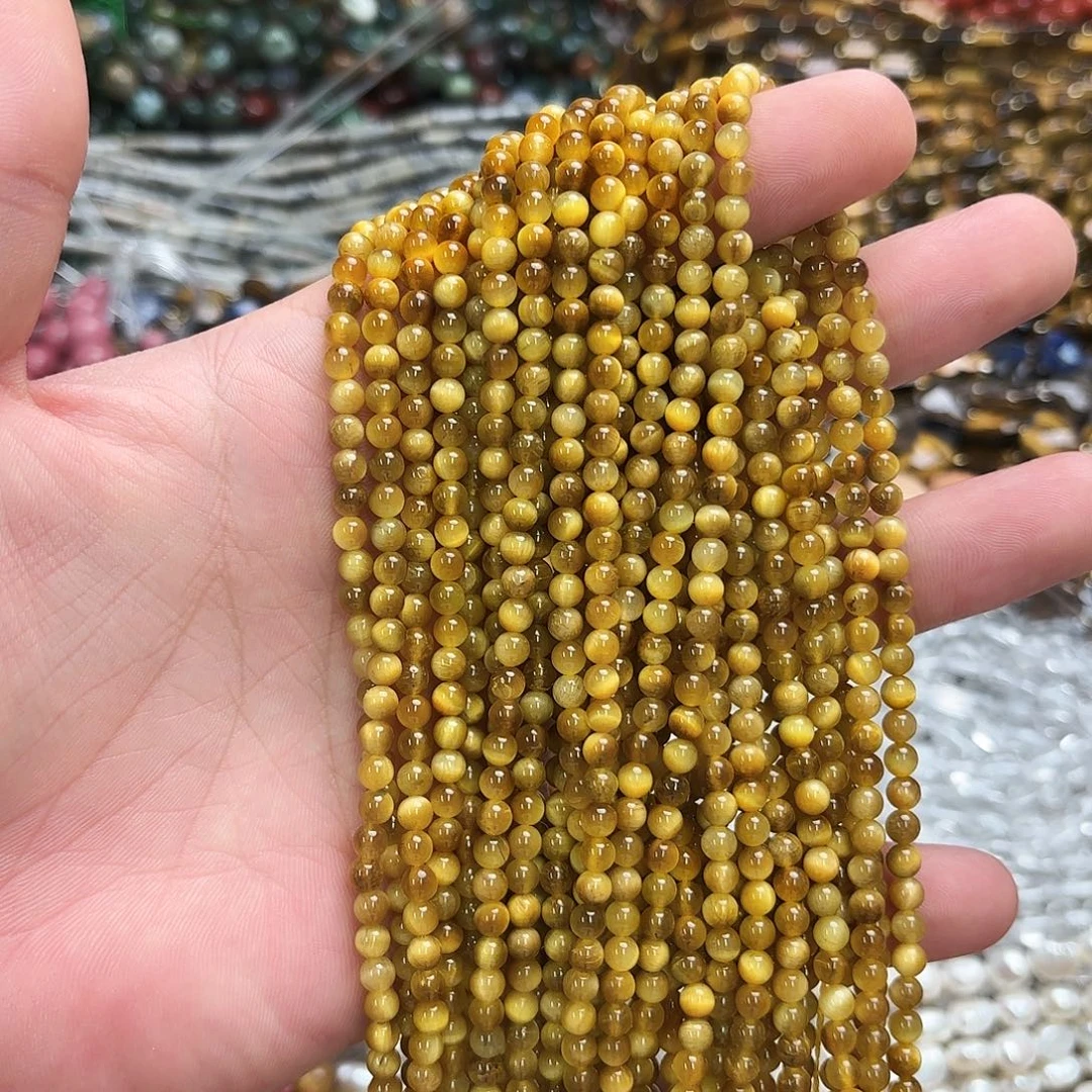 玛瑙/玉髓未镶嵌珠宝半成品卡4金虎眼一条