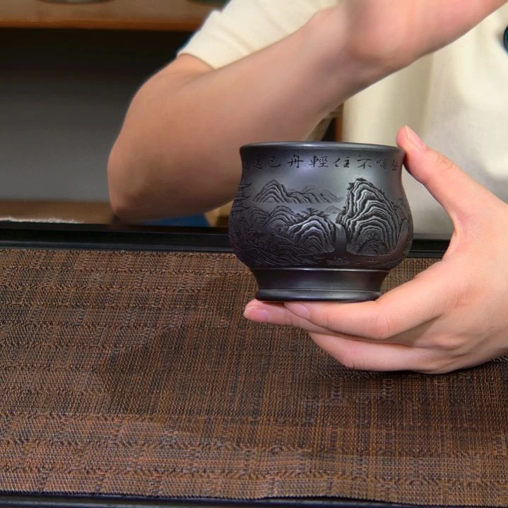 茶杯紫砂高货放漏
