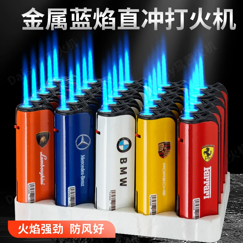 打火机升级款加厚耐用金属蓝光直冲防爆点火防风打火机