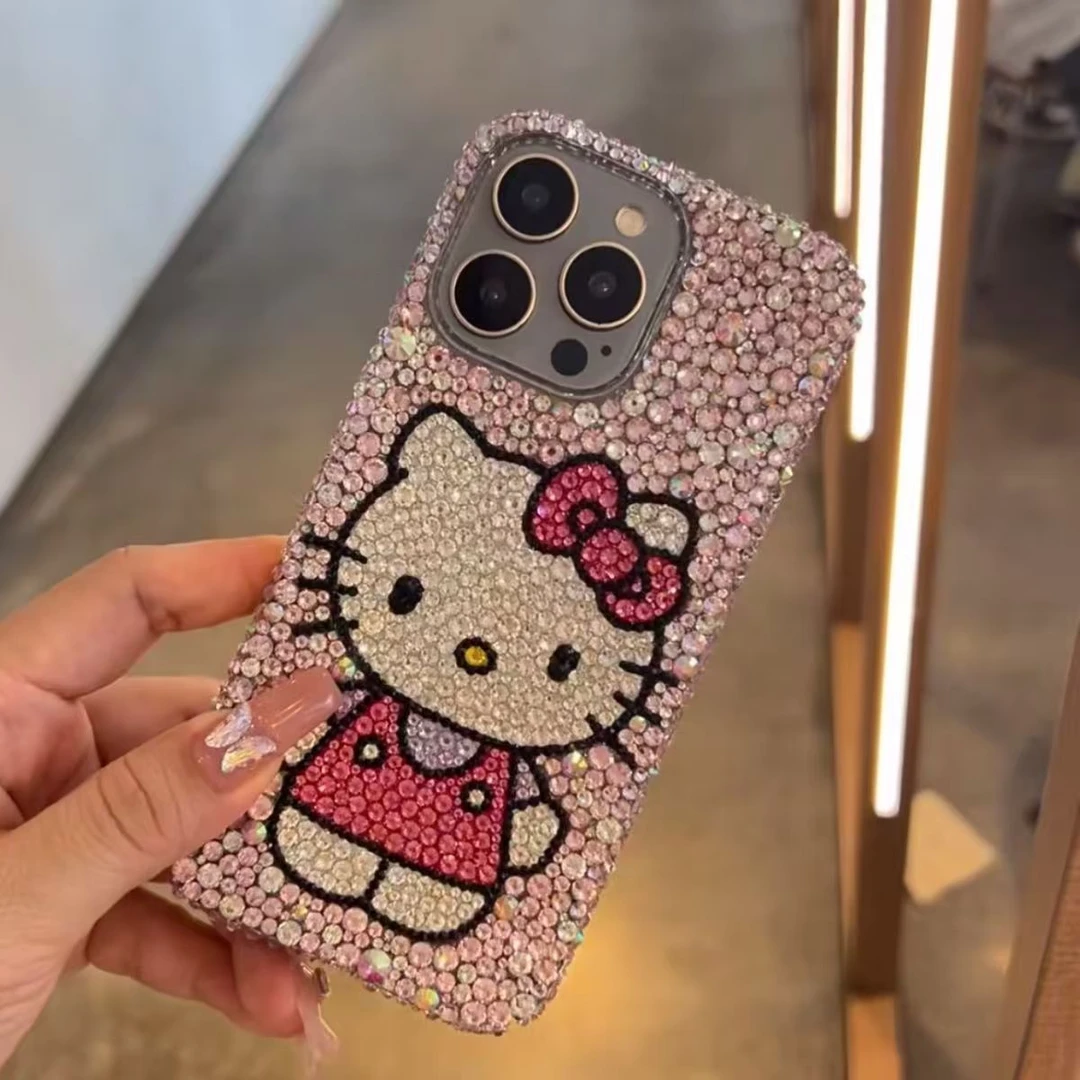 【进账】hellokitty凯蒂猫贴钻手机壳材料包适用苹果/华为/小米全