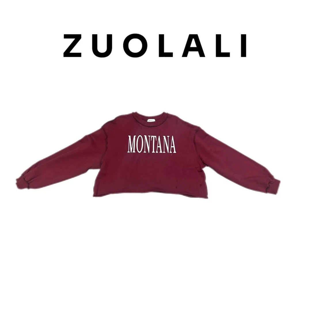 ZUOLALI/左拉励【潮流标语】潮牌字母元素设计-无帽潮牌卫衣
