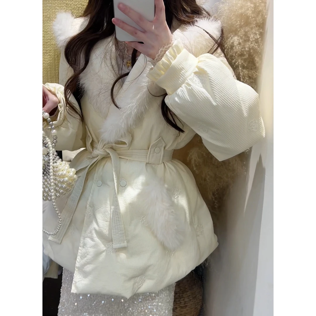 2024新款千金气质精致外套女时尚收腰设计感百搭名媛系带秋冬保暖