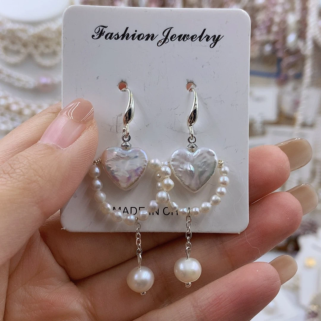 项链银S925镶嵌淡水珍珠