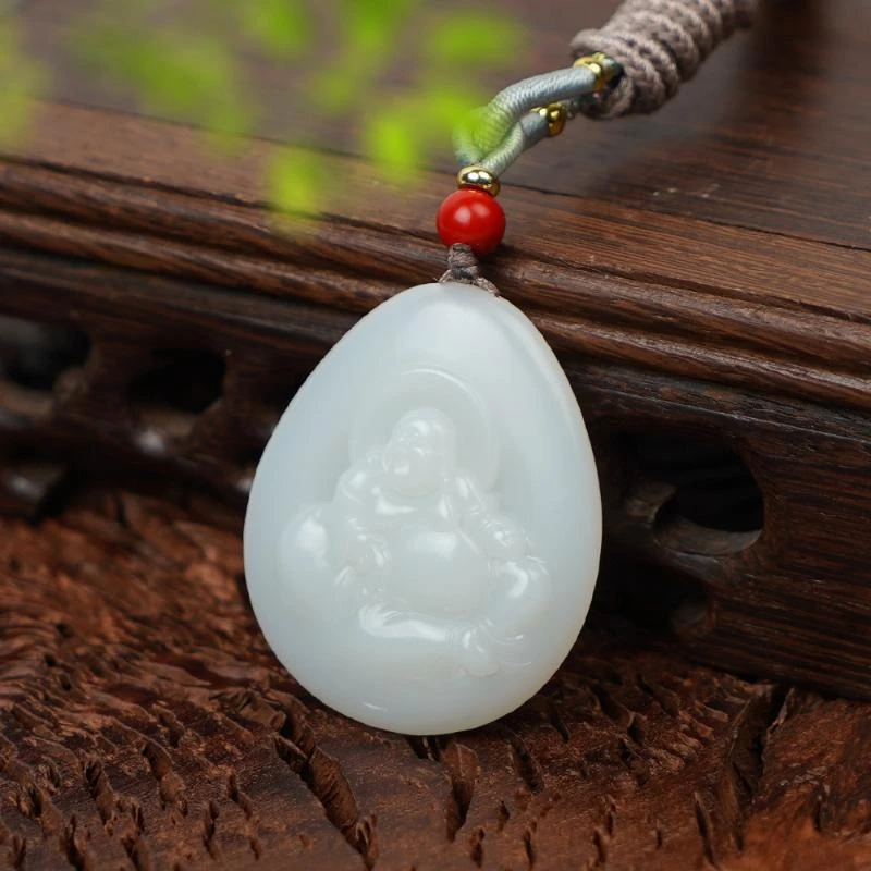【香掌柜】和田玉米达料佛公吊坠【发一件】