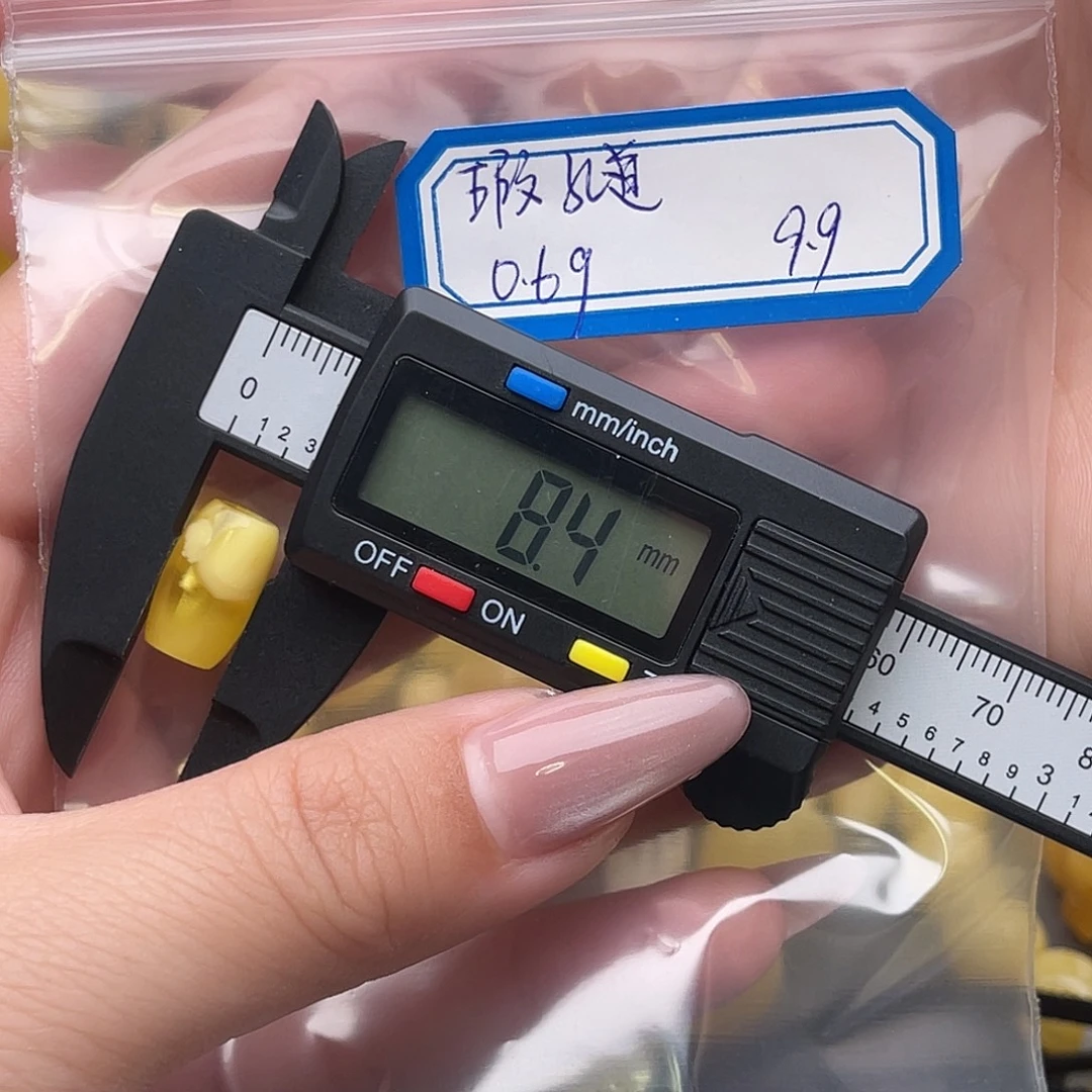 琥珀未镶嵌裸石蜜蜡桶珠瑕