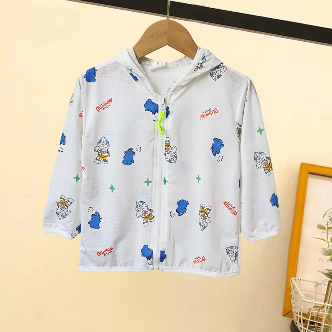 5032男女宝宝防晒衣儿童连帽拉链皮肤衣外套休闲时尚防晒服