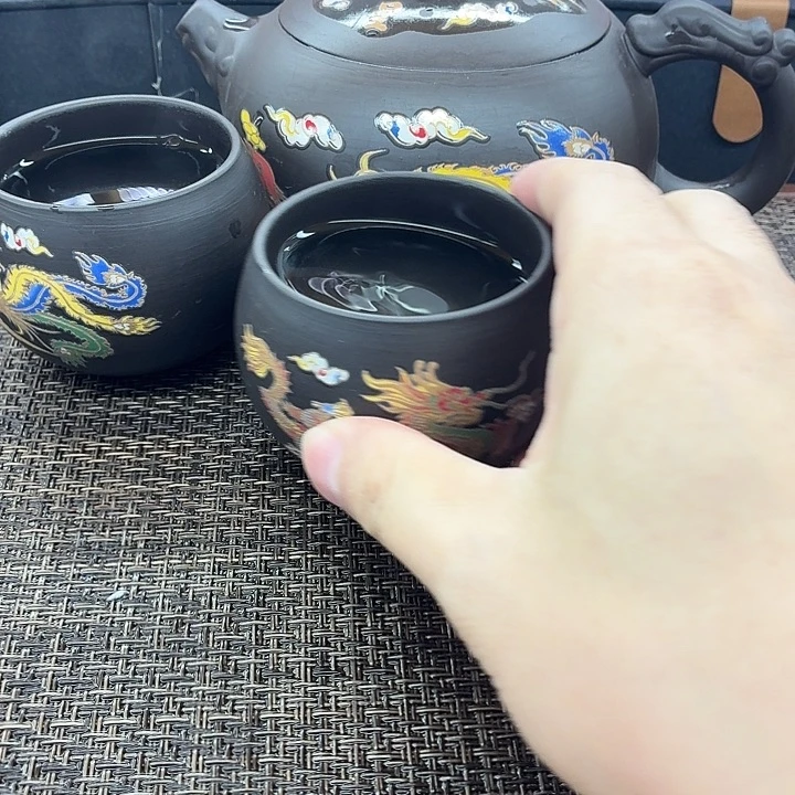 茶壶紫砂龙凤500西施1壶2杯