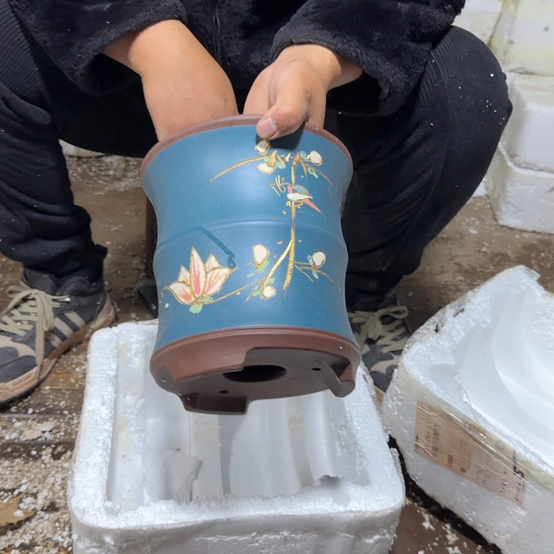 紫砂花盆口径14.18口径