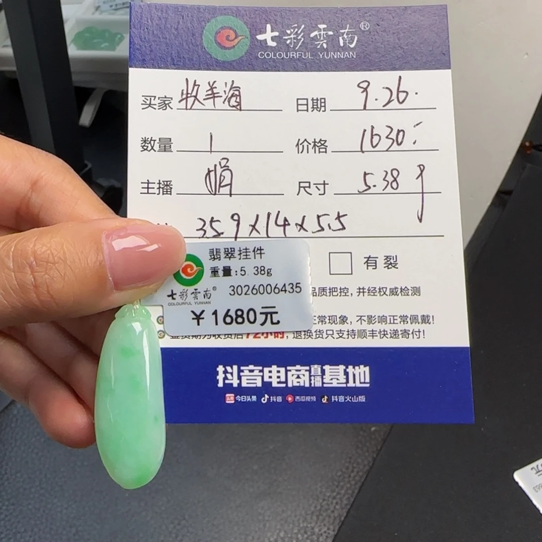 翡翠未镶嵌吊坠(不含链)福瓜