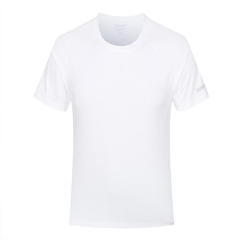 8801#高端速干款 85%锦纶+15%氨纶高端速干圆领体恤跑步户外半袖