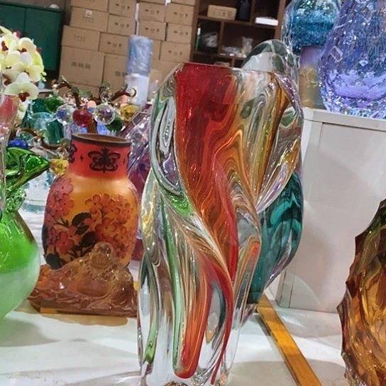 无铅玻璃花瓶高32厘米口径6厘米