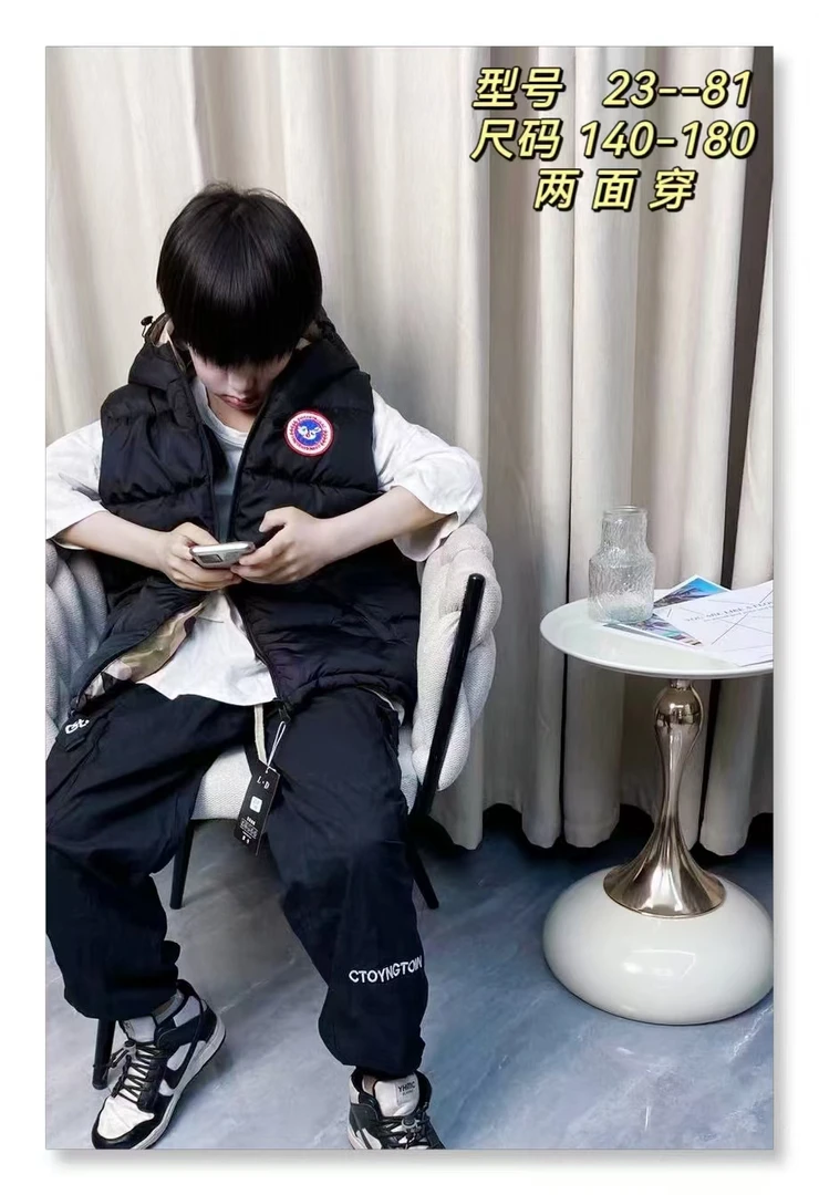 双面穿连帽马甲棉服撤柜专款高版本鹅保暖宽松学生背心正反冬季