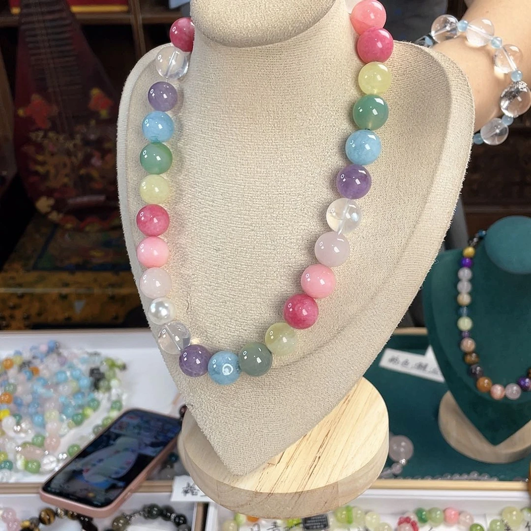 水晶手链银S925镀金镶嵌