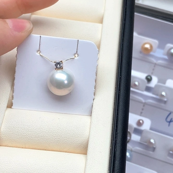 银S925镶嵌淡水珍珠颈饰