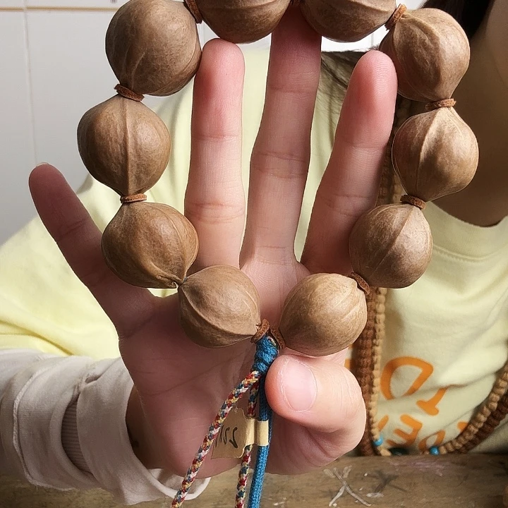黄***否橄榄核手串/手链梅林铁核老树老核22×24+三通