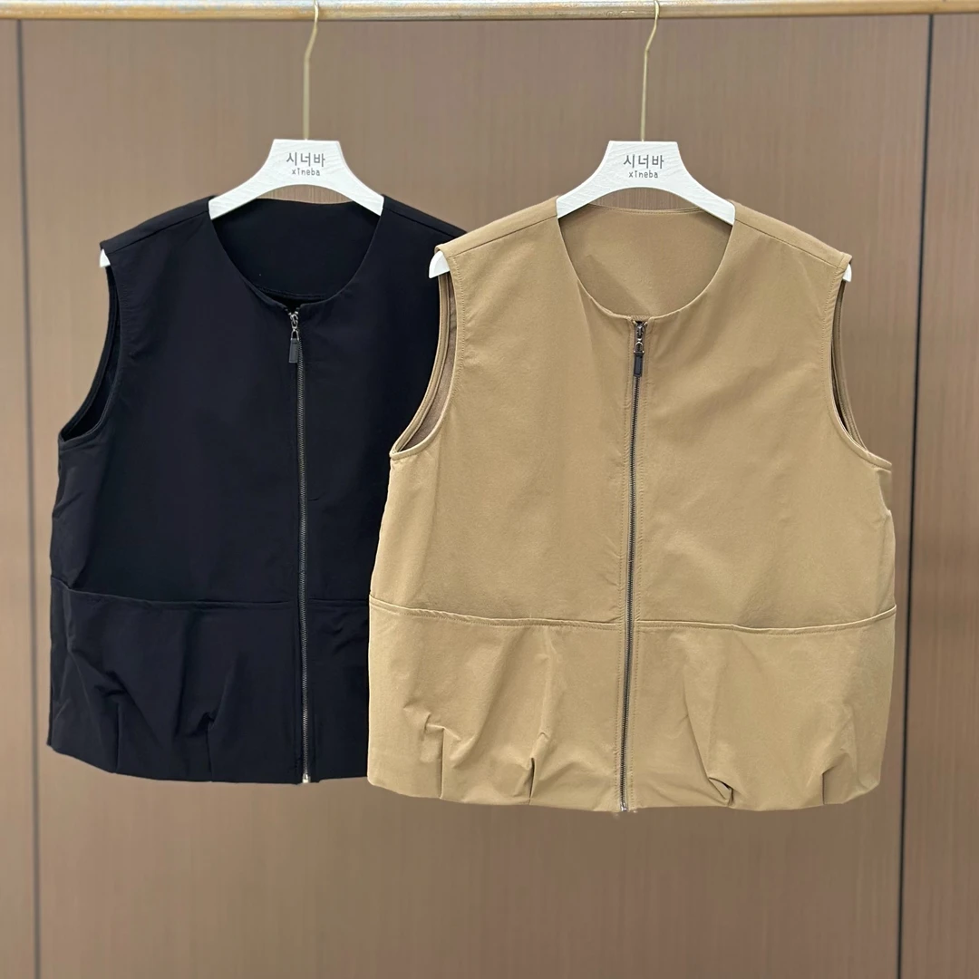 【xineba2】圆领通勤风马甲办公室短款百搭女士休闲