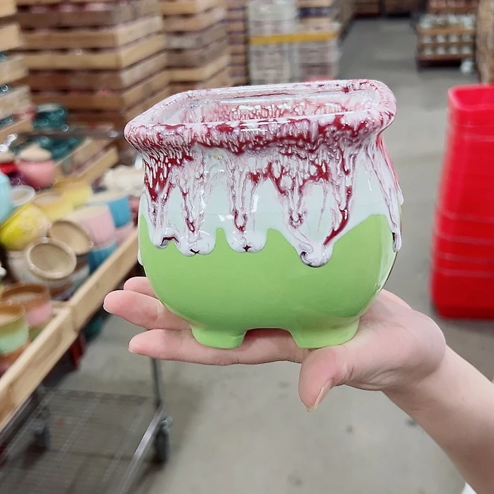 有孔.凑满10元包邮多肉陶瓷花盆！