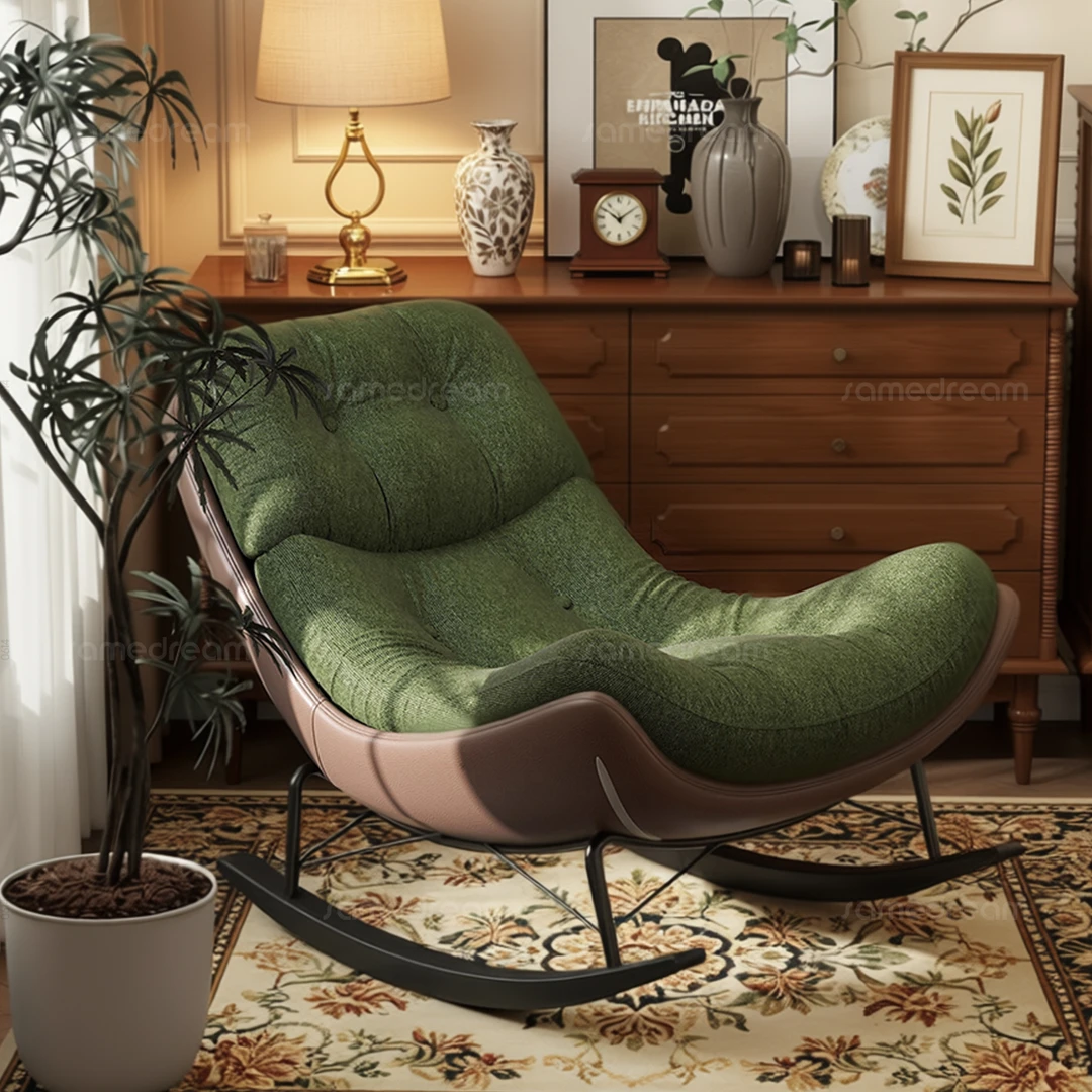 摇摇椅躺椅成人可睡觉单人2025新款中古懒人沙发阳台家用休闲椅子