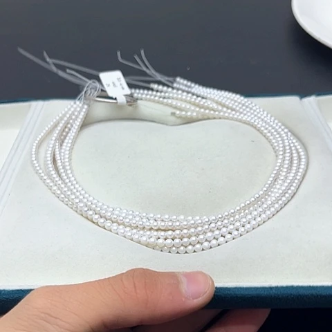 淡水珍珠珍珠项链银S925镶嵌8