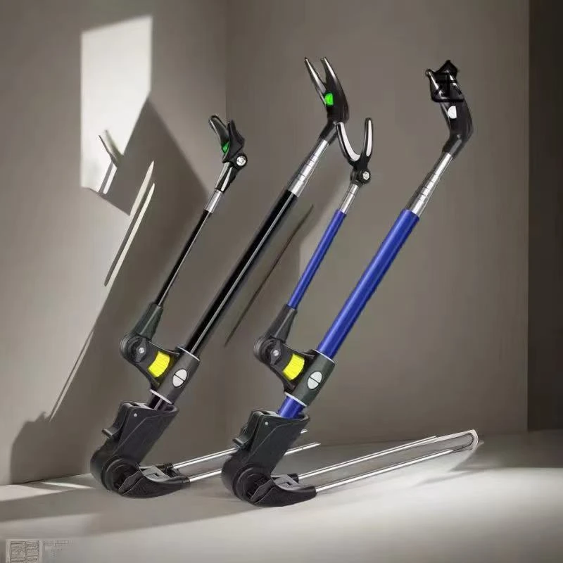 2.4米黑钢支架 可伸缩 带有可拆卸地插