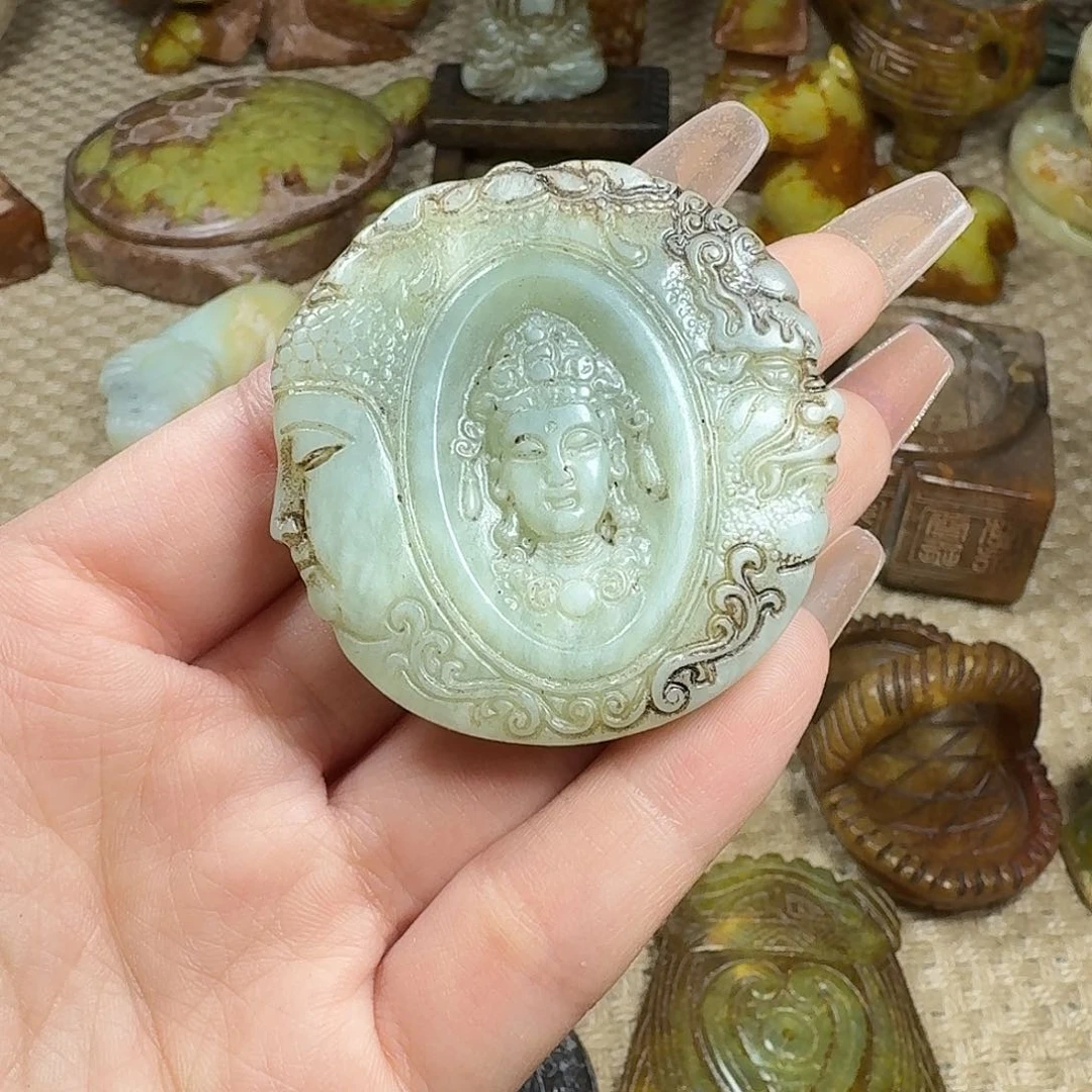 白玉菩提吊坠挂件