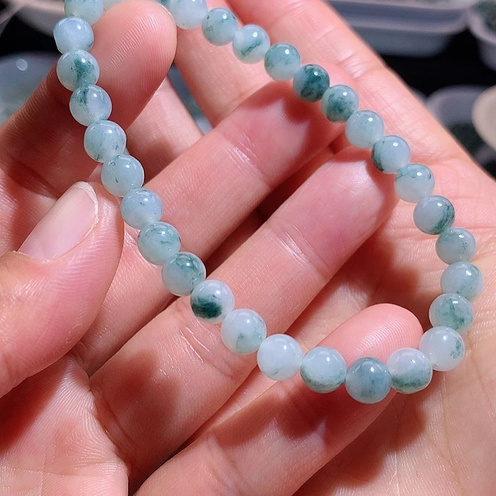 未镶嵌手链翡翠多样性发货自选散珠卡6