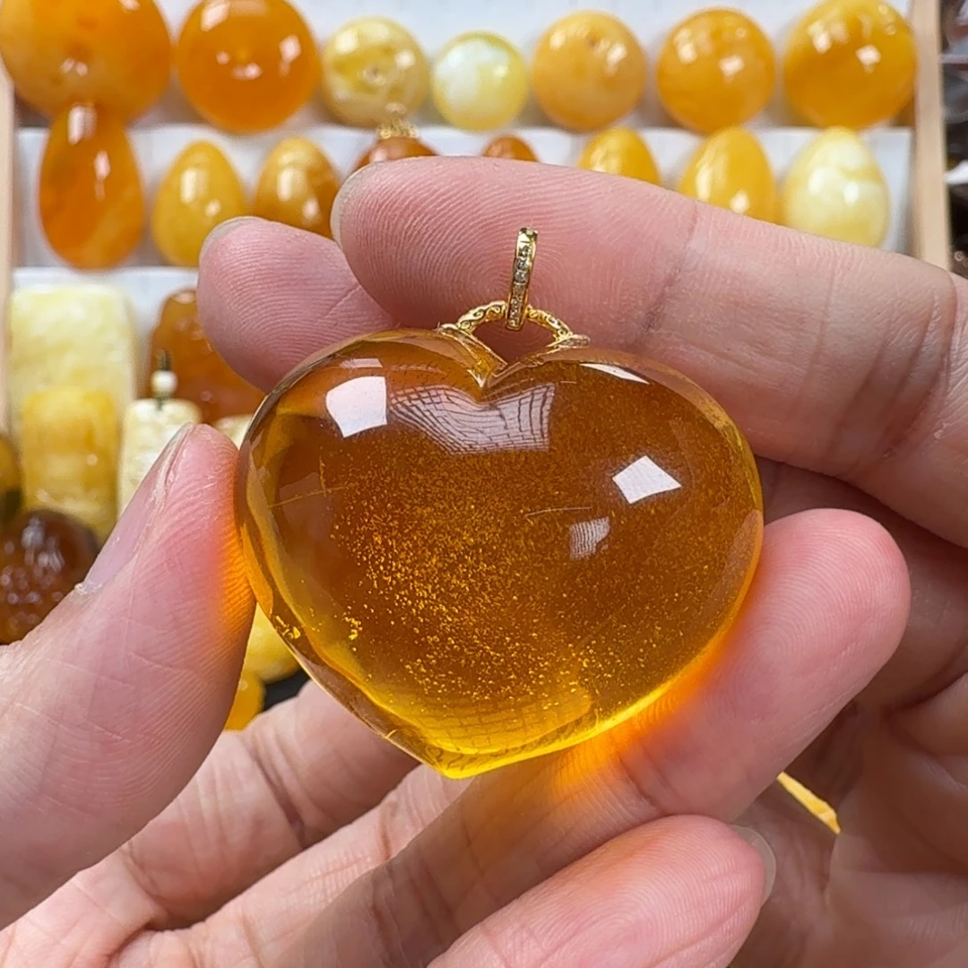 蜜蜡颈饰18K金镶嵌蜜蜡13.55g
