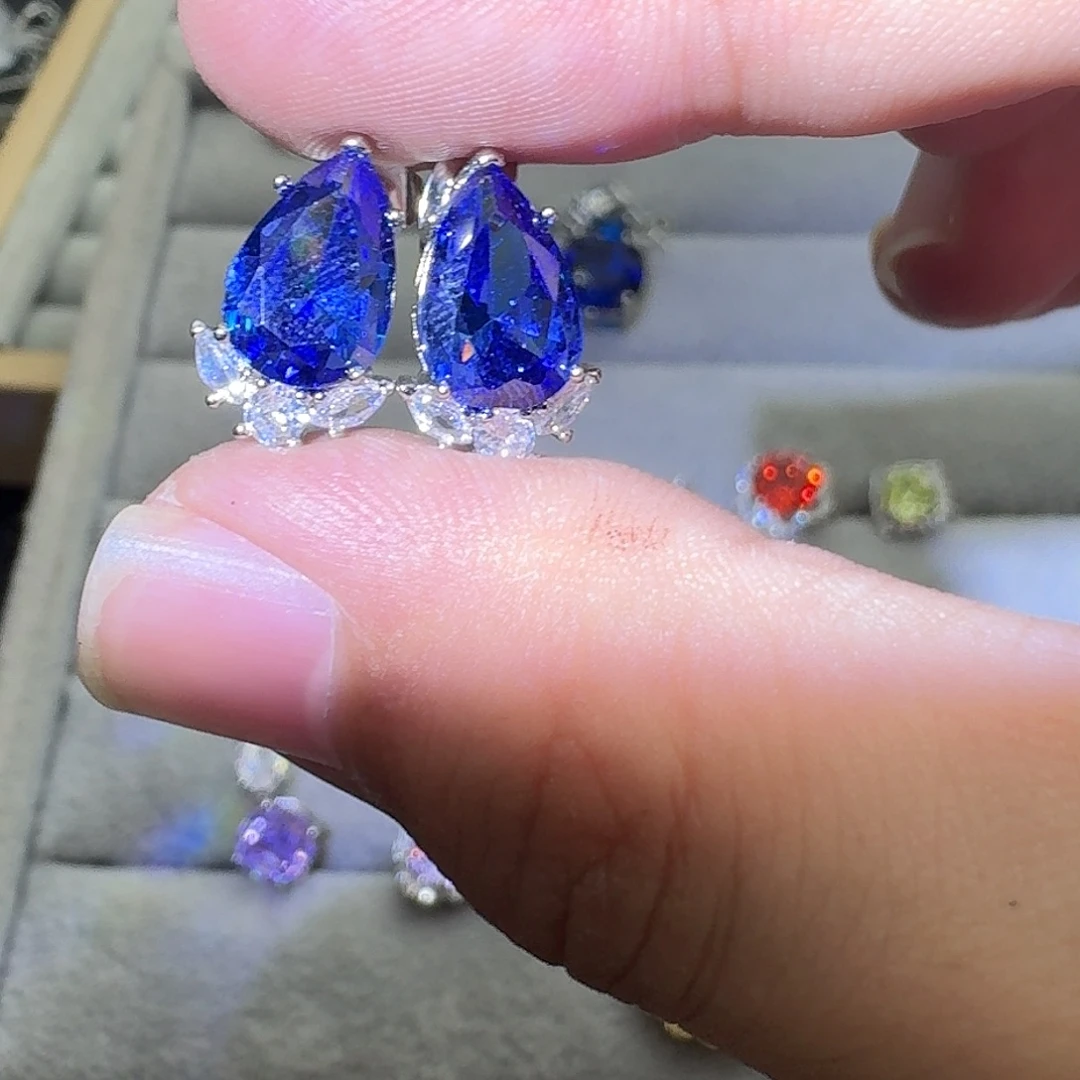 银S925镶嵌戒指水晶
