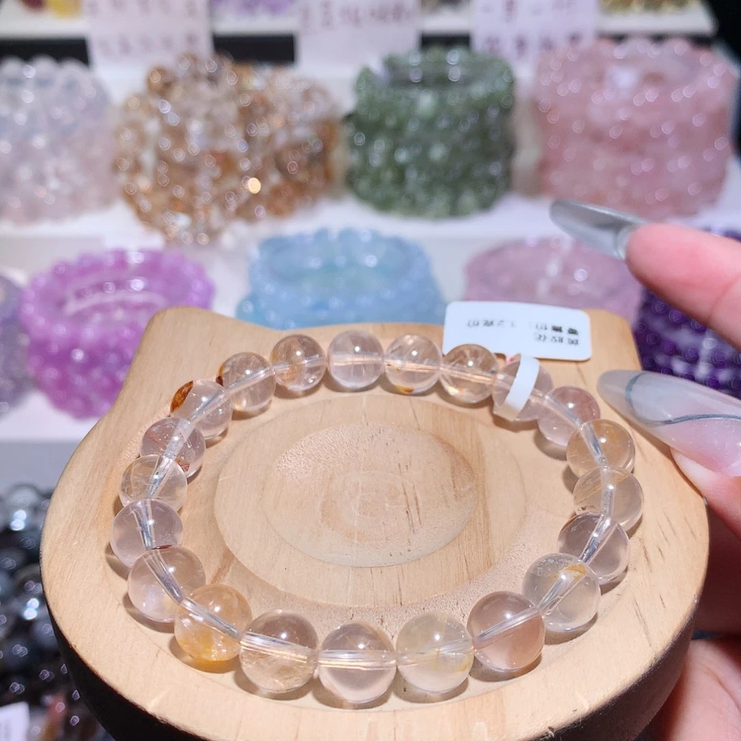 未镶嵌手链水晶黄胶花9