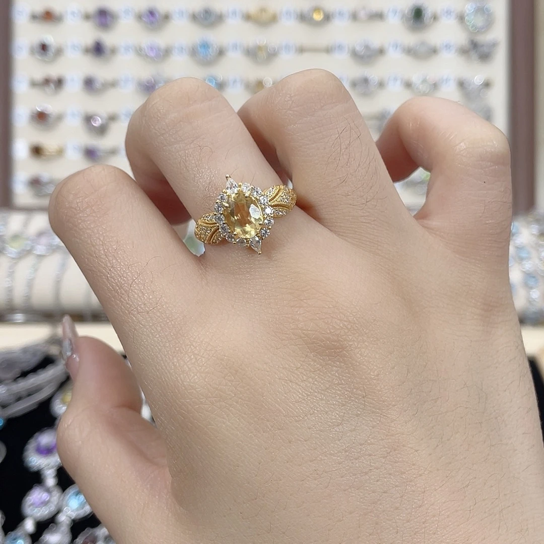 L***_黄晶手链银S925镶嵌