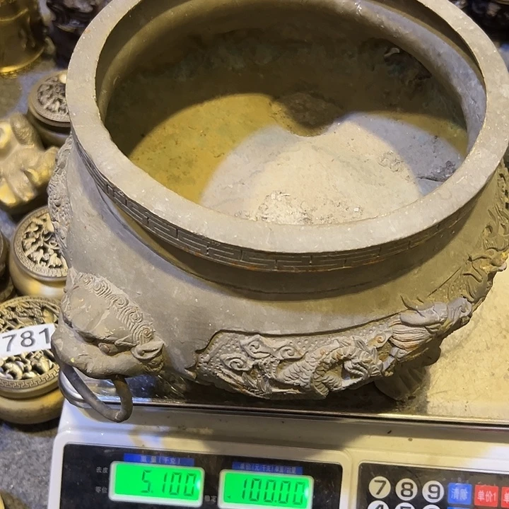 明***时黄铜摆件，文房工艺品摆件