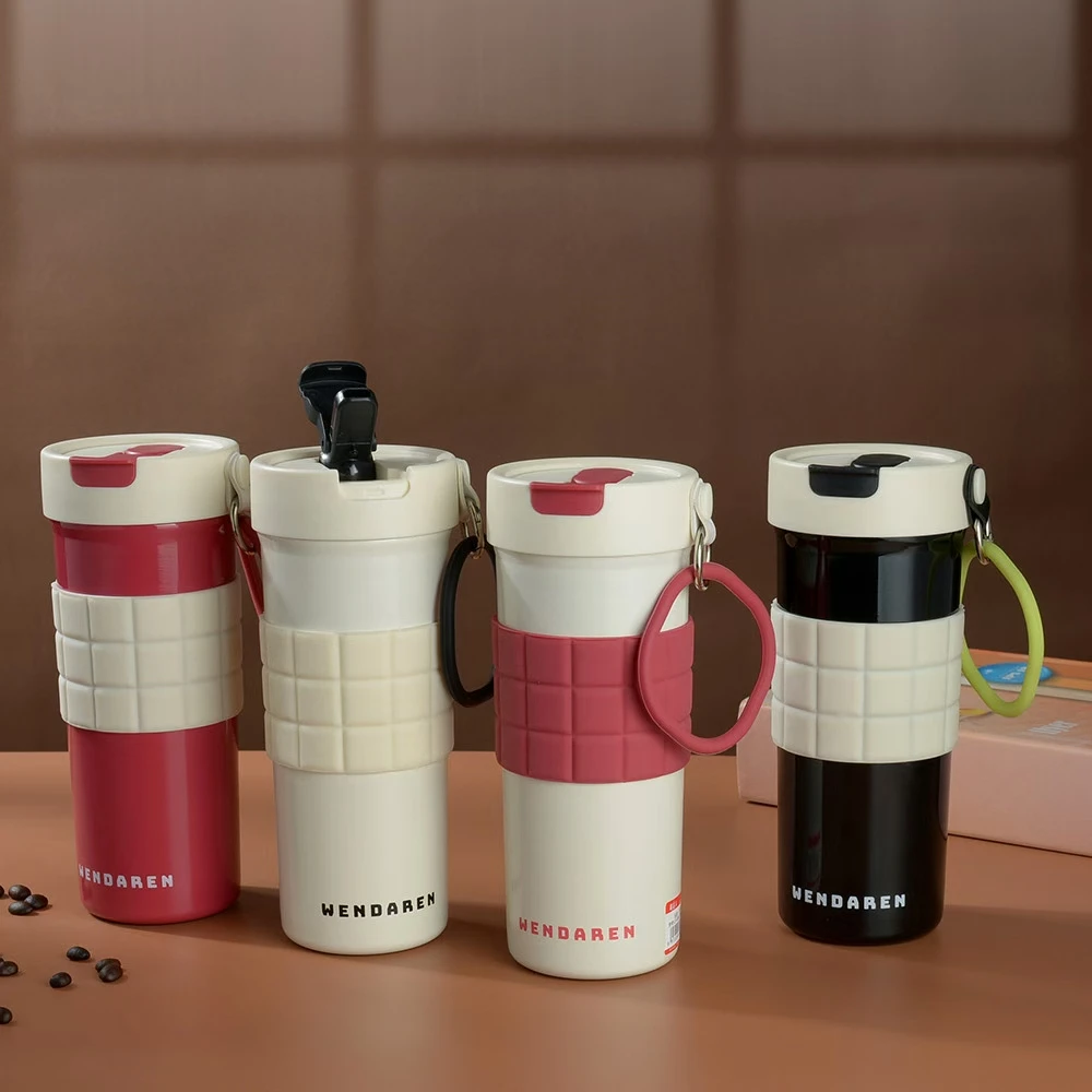 爆款高颜值2025新品316不锈钢保温杯潮流咖啡杯吸管车载杯