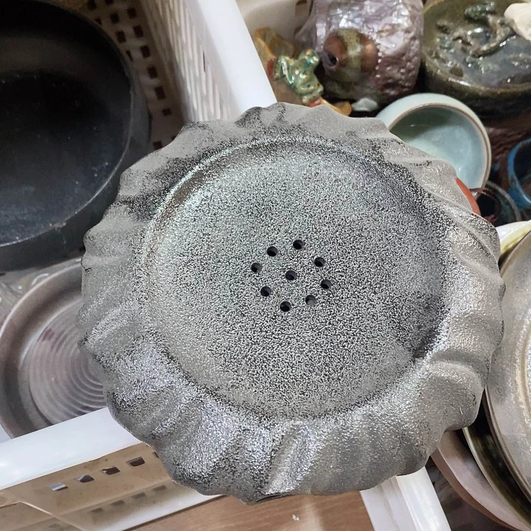粗陶志野柴烧茶七