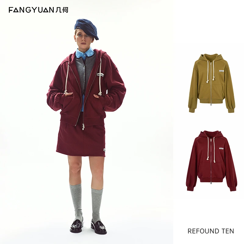 小众设计师品牌 拉链开衫连帽卫衣