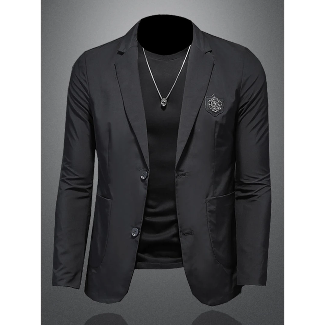 漫威毒液西装外套男士商务休闲便服春季韩版修身薄款欧洲站西服潮